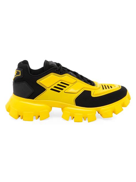 yellow prada boots|Prada sneakers black and yellow.